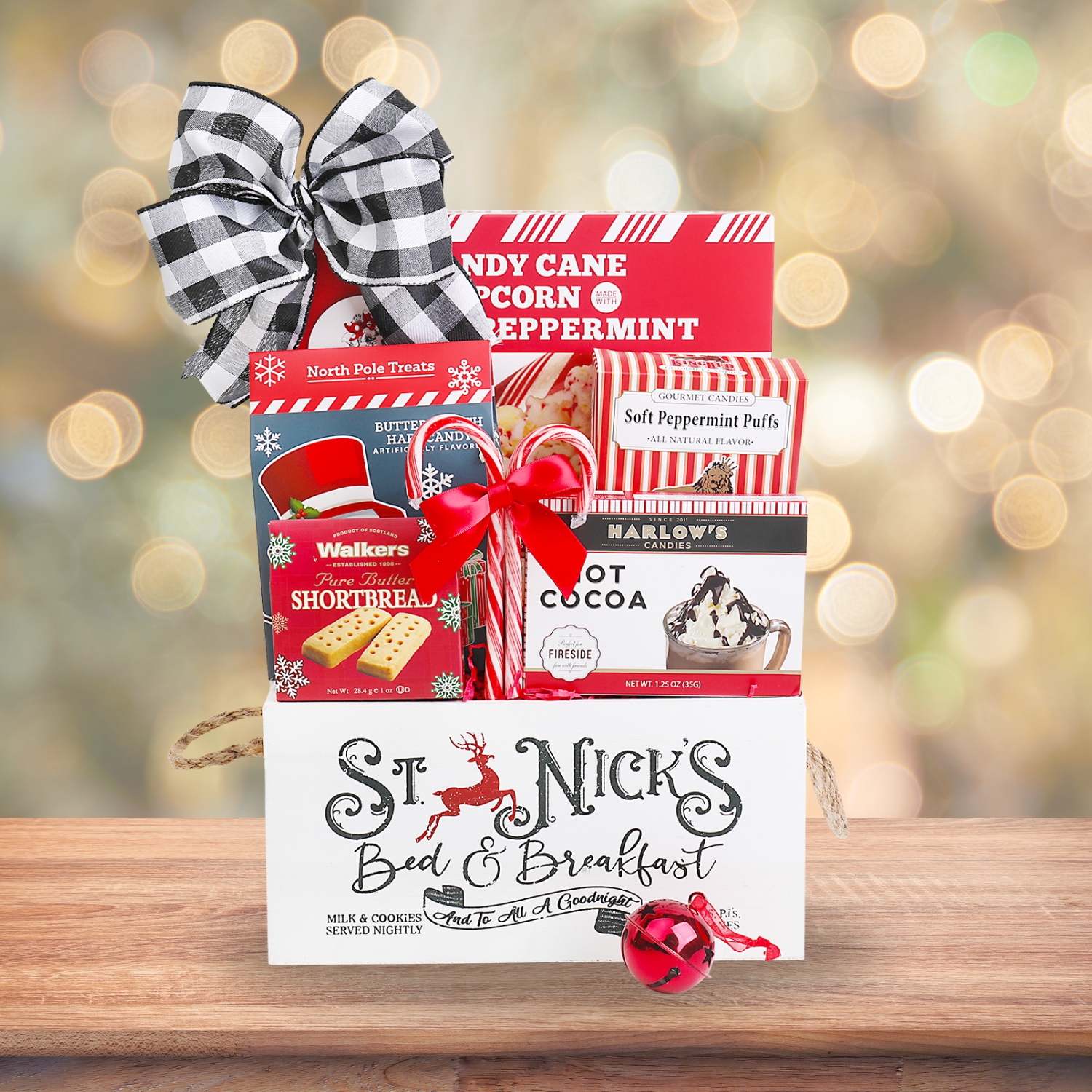 Alder Creek Gift Baskets St. Nick's Bed & Breakfast Gift Basket (10 Items Per Gift)