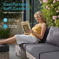 thumbnail image 5 of Ovios 4 Pieces Wicker Patio Furniture Sets Outdoor Conversation Sectional Sofa for Backyard Deck, 5 of 8