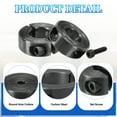 thumbnail image 3 of Bore 20 mm Double Split Shaft Collar 40 mm OD 15 mm Thickness Carbon Steel Locking Collar (Black, Pack of 2), 3 of 7