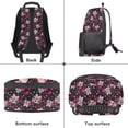 thumbnail image 6 of HUISEFOR Soccer Ball Pink Bow School Backpack for Teen Girls 17 Inches Large Capacity School Bag with Front Zipper Comfortable Travel Bags Lightweight College Students Backpacks, 6 of 7