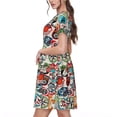 thumbnail image 2 of Balery Cute Nautical Vestidos sueltos de manga corta para mujer, vestidos de verano 2025, vestidos casuales de corte A con vuelo., 2 of 6