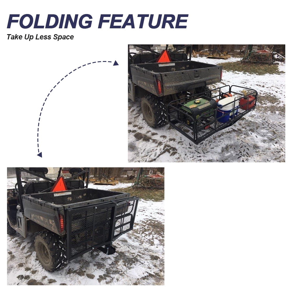 Buy Ecotric 60 Folding Hauling Hitch Cargo Mount Carrier Mounted Basket