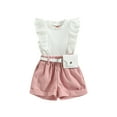 thumbnail image 2 of Toddler Baby Girl Sleeveless Tops Plaid Button Summer Shorts Set 9M 12M 18M 24M 3Y 4Y Clothes Outfits, 2 of 10