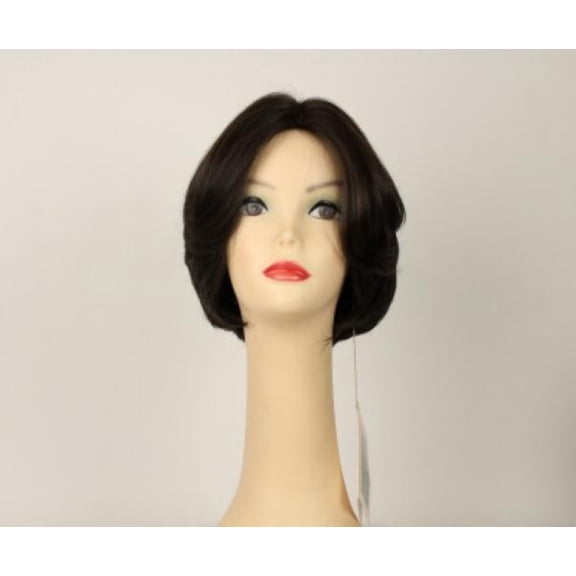European Human Hair Freeda Wig Dorothy Deep Dark Brown Skin Top Size M