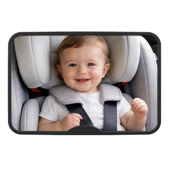 Baby Car Mirror with Premium Matte Finish for Rear Facing Infant with Wide Crystal Clear View, Shatterproof, Safety and stable, Crash Tested and Certified