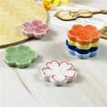 thumbnail image 5 of 7pcs Japanese Style Ceramic Sakura Flower Chopstick Rest Spoon Fork Knife Holder, Yellow, 5 of 5
