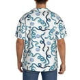 thumbnail image 5 of Vsdgher Hand Drawn Snake Print Men's Wrinkle Free Untucked Cuban Shirt Business Casual Button Down Shirts Short Sleeve Shirt, 5 of 7