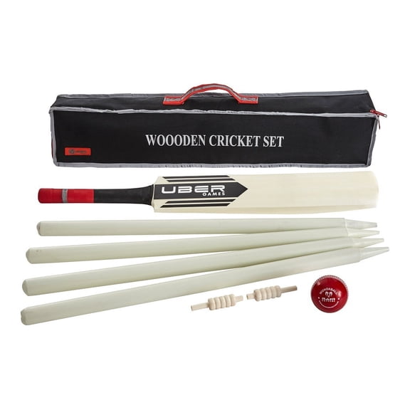 Uber Games Wooden Cricket Set - Size 4 bat