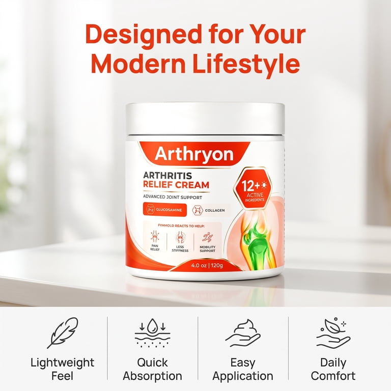 Arthryon Soothing Comfort Cream – Lightweight Body Care for Knees, Hands & Shoulders, Non-Greasy Formula, Easy Application for Daily Use – 4 oz (3PCS)