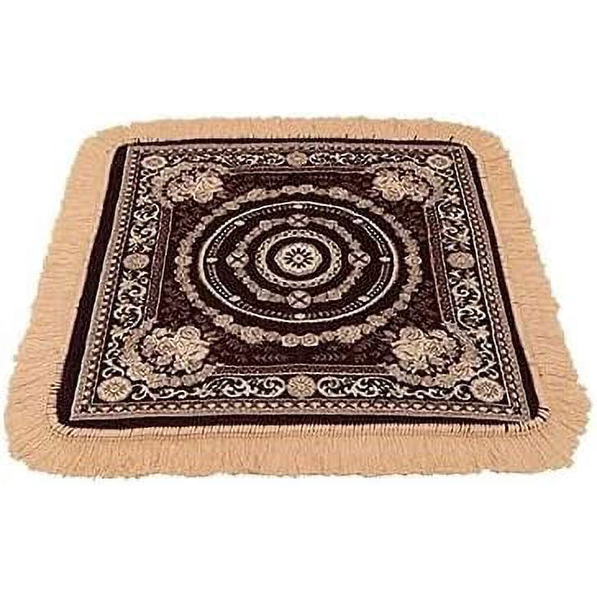 Chenille/Silk/Pooja/Aasan/Temple/Velvet Prayer Mat/Meditation Mat/Rug (Approx. 70 x 70 Cm 27 x 27 Inch) Religious Spiritual Items Home Aasan/Yoga/Meditation