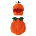 thumbnail image 6 of CUZIBR Baby Girls 2 Piece Halloween Pumpkin Costume Sleeveless Fuzzy Funny Face Print Embroidery Romper Matching Pumpkin Hat Newborn Infant Cosplay Outfit,Red-e,6-12 Months, 6 of 7