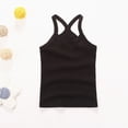 thumbnail image 4 of TOWED22 Girls Undershirts Toddler Cami Camisole Tank Tops Elastic Spaghetti Straps Sleeveless Cotton Tank Top for Kids(Black,9-12 Y), 4 of 4
