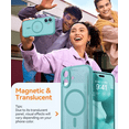 thumbnail image 4 of ZHU997 Magnetic for iPhone 17 Case, Upgraded [Full Camera Protection] [Compatible with Magsafe] [Translucent Matte] Shockproof Protective Phone Case for iPhone 17 - Teal, 4 of 7