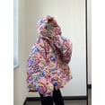 thumbnail image 3 of Winter print hooded waterproof bread down jacket fleece trend, 3 of 4