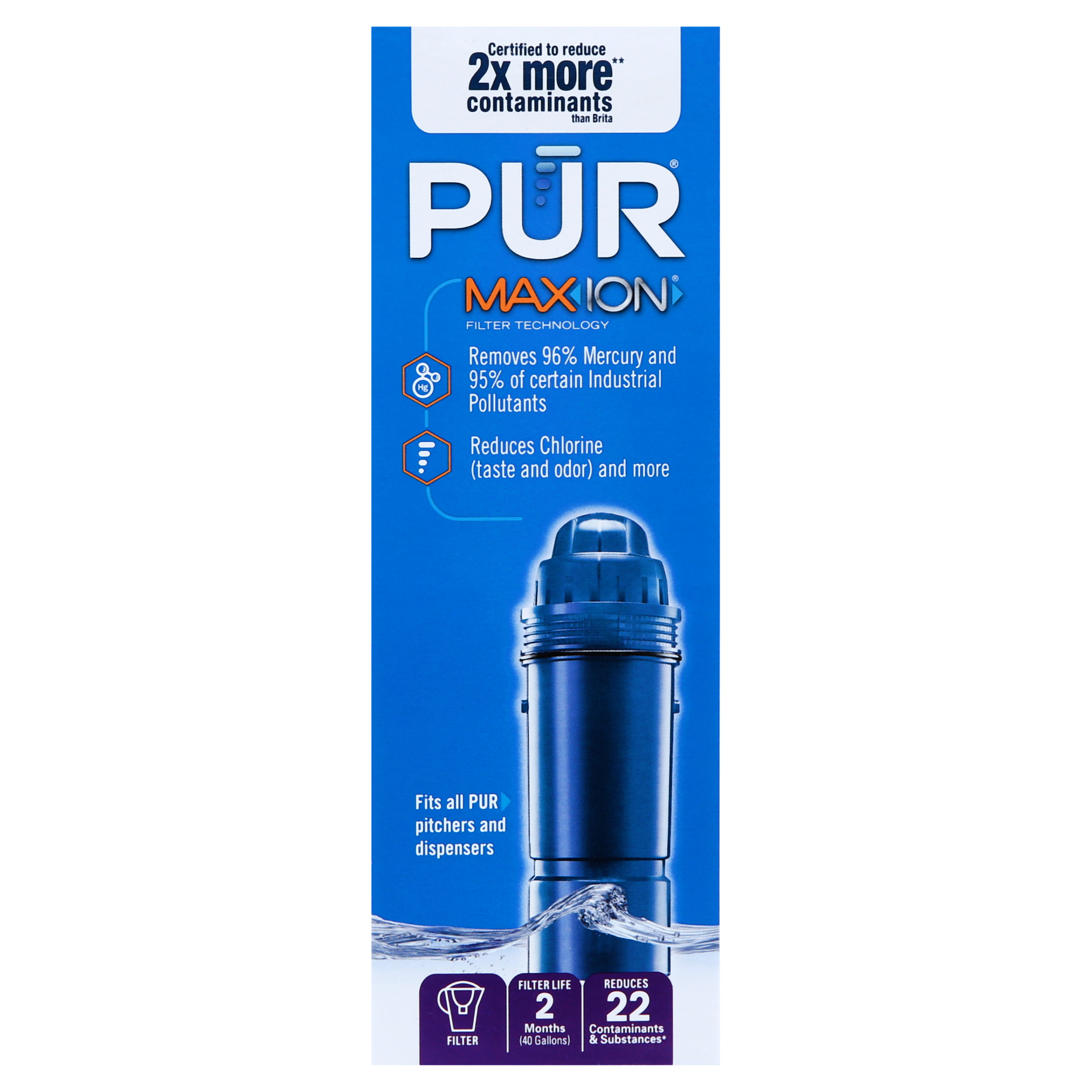 PUR CRF-950Z Water Filters Replacement for Water Pitcher 4 Pack Max Ion Sealed