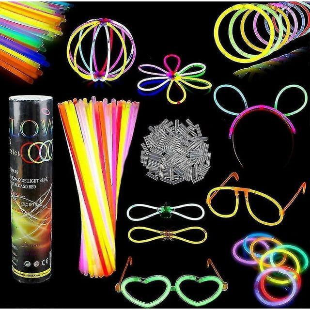100 Glow Sticks Glow Sticks Assorted Colors Glow Sticks Glow Sticks Light Stick For Glasses, Bracele