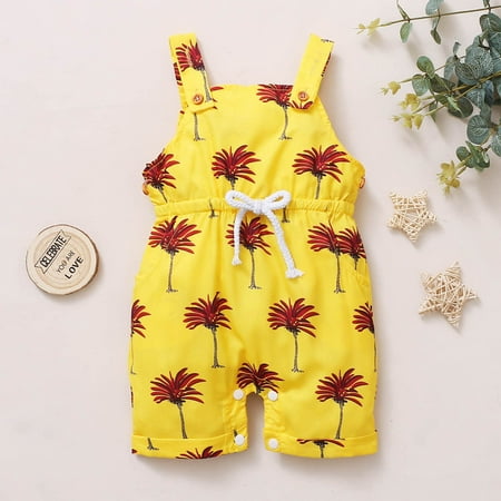 

SELONE Toddler Rompers for Girls Toddler Clothing 3M-18M Floral Sleeveless Printed Toddler Baby Girls Suspender Romper Jumpsuit Clothes Kids Jumpsuits Everyday Weddings to Holiday Parties Yellow 70