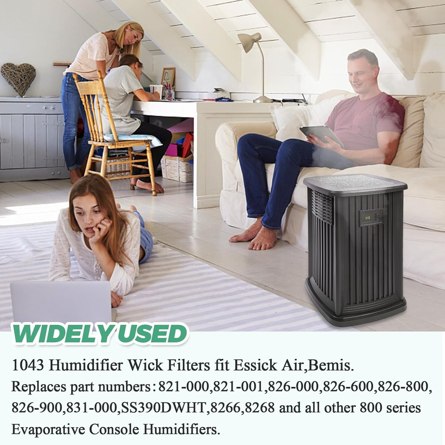 1043  Humidifier Wick Filters 4 Pack  for Essick AirCare EP9500 EP9700 EP9800