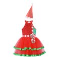 thumbnail image 4 of ZDHoor Girls Christmas Elf Costume Shiny Sequined Ballet Dance Ice Skating Performance Leotard Dress Red-A 10, 4 of 7