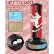Punching Bag for Kids , 66 Inch Inflatable Freestanding Punching Bag for Teen, Boxing Bag with Boxing Gloves for Practicing MMA Karate Taekwondo and Relieve Pent Up Energy(Red)