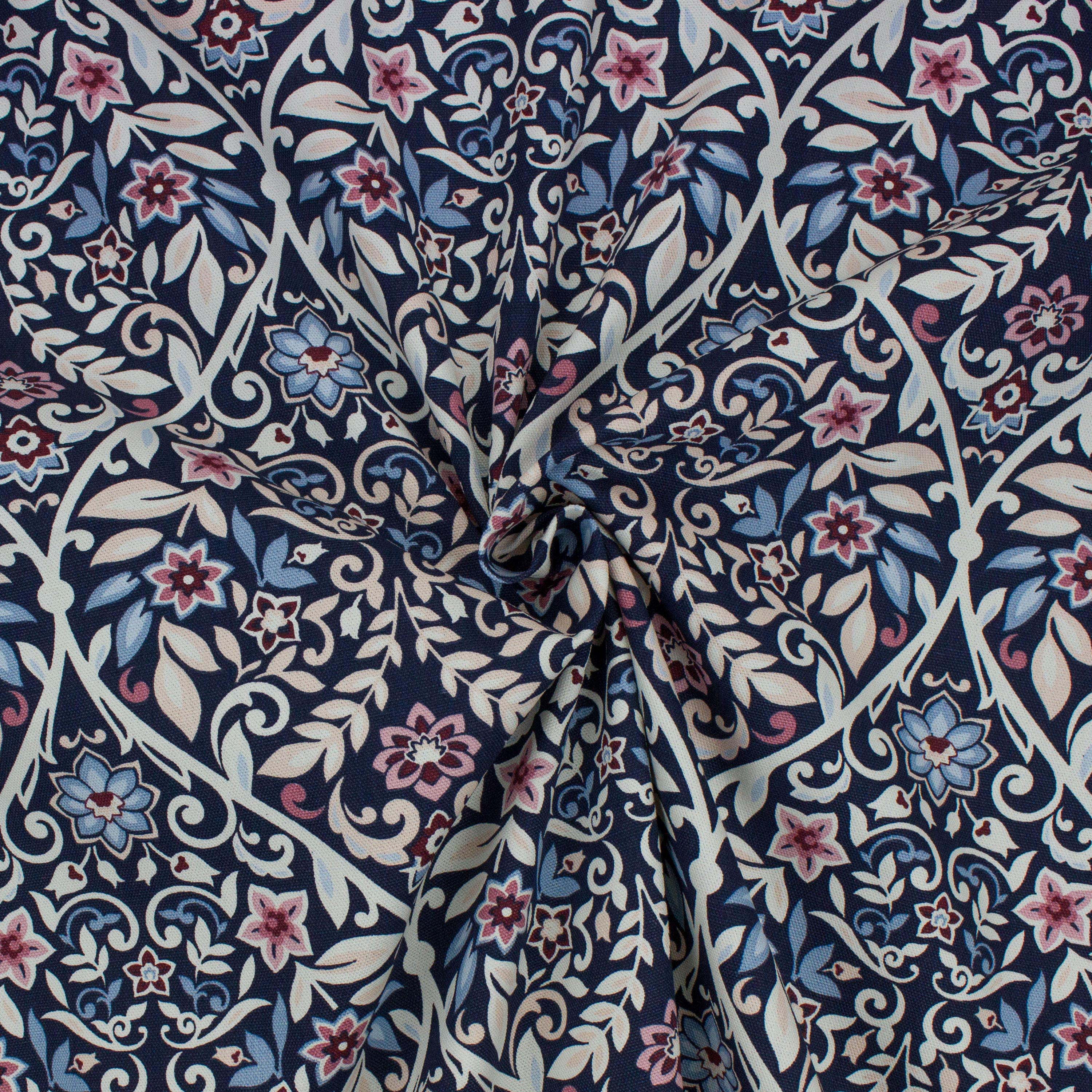 Better Homes & Gardens 100% Cotton Paisley Ogee Blue, 2 Yard Precut Fabric