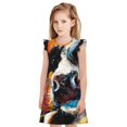 thumbnail image 1 of Vsdgher Vache pour Filles Chemises de Nuit Manches Courtes à Volants Robe de Nuit Pyjama pour Fête Pyjama-TTG, 1 of 6