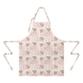 thumbnail image 2 of Pioneer Flower Floral Print Pattern Apron for Women and Men, Cotton Linen Waterproof with Pockets, Adjustable, 33x27 Inch for Kitchen, Gardening, BBQ, Salon, 2 of 6