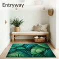 thumbnail image 3 of ODIKA 8'x10' Machine Washable Non-Slip Area Rug, Tropical Oasis with Lush Green Leaf and Charm High Traffic Rug, Green, 60456, 3 of 7