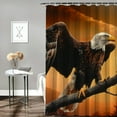 thumbnail image 2 of Orinice Bald Eagle Bathroom Decor Set Multi-Size Colorful Luxurious Graphic Print Polyester Fabric Fashion With Hooks Home Bathtubs Decoration 36x72, 2 of 7