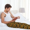 thumbnail image 6 of Picia Beautiful Sunflower Mens Soft Woven Cotton Elastic Waistband Sleep Pajama Pant Lounge Sleep Pant With Pockets And Drawstring-Medium, 6 of 9