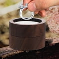 thumbnail image 2 of Wedding Ring Storage Box Engagement Proposal Round Ring Box Ring Display Holder, 2 of 8