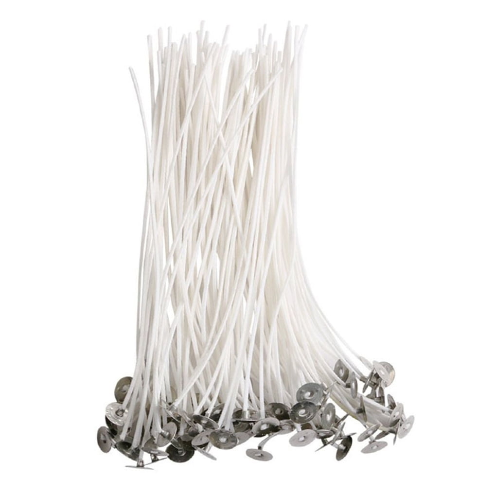 Natural Soy Pre-waxed and Tabbed Low Smoke 100Pcs Candle Wicks Medium 3cm 
