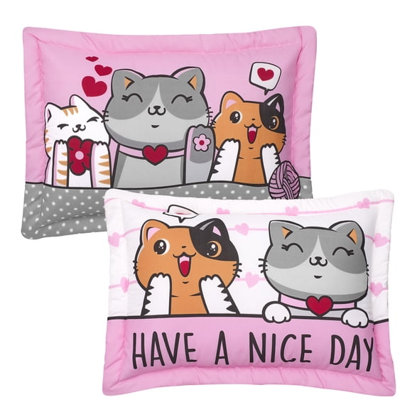 Fundas Decorativas Elefantito Bombón Color Rosa Gatitos