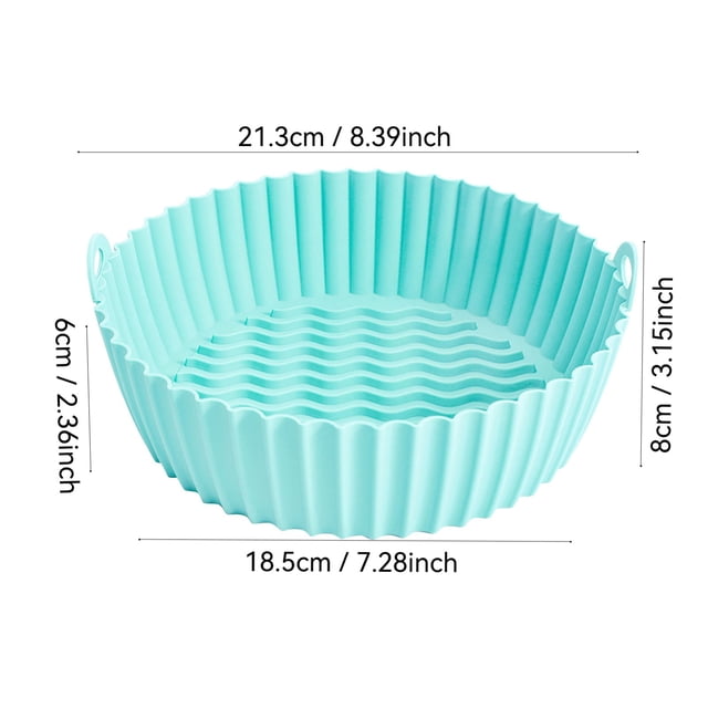 Fiudx Bandeja para Freidora, Tapete de Silicona para Hornear, Accesorio Reutilizable para Freidora, Preparación de Alimentos Antiadherente, Ágil Apta para Lavavajillas, Solución de Cocina Familiar, D