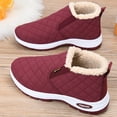 thumbnail image 7 of Miluxas Womens Winter Snow Boots Casual Breathable Insulated Warm Lined Anti Slip Walking Comfortable Outdoor Boots Wine 9(42), 7 of 7