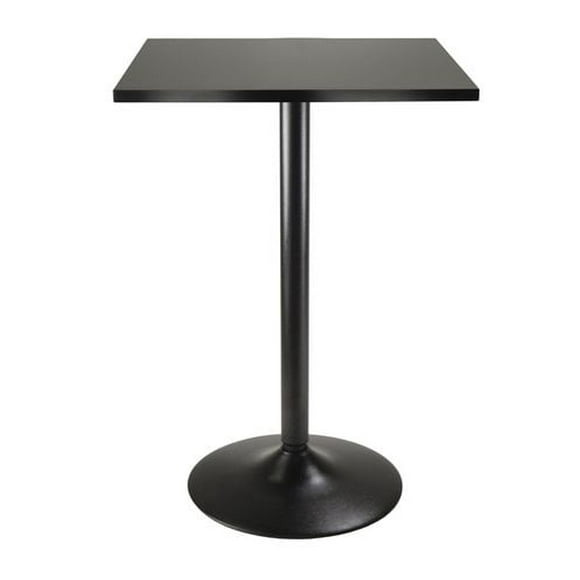 20522 Winsome Obsidian Square Dining Table in Black Finish