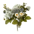 thumbnail image 2 of Mixed Artificial Flower Bouquet Faux, Silk Roses Floral Arrangement, Fall Seasonal Home Decor, Thanksgiving Table Centerpiece Wedding Party Decoration, 2 of 6