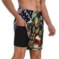 thumbnail image 2 of Rateoe giant bass with big muscles Pattern Men’s Swim Shorts with Compression Liner – Double-Layered Quick-Dry Swimwear, Comfortable & Stretchy Beach Shorts-Small, 2 of 6