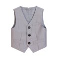 thumbnail image 4 of Boys’ Formal Suit 6 Piece Set, Toddler Tuxedos for Wedding, Suits for Teens Boy Dress School Clothes Gray 6-12 Months, 4 of 7