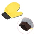 thumbnail image 5 of Uxcell Microfiber Chenille Duster Cleaning Sponge Thumb Glove Mitten, Grey Yellow 2 Pack, 5 of 6
