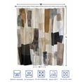 thumbnail image 4 of Split Shower Curtain for Transfer Bench, Modern Black Brown Fabric Shower Curtains for Bathroom, Abstract Oil Painting Art Tub Sliding Transfer Bench Waterproof Bath Curtains 72"x72", 4 of 9