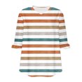 thumbnail image 5 of Ashirexll Summer Shirts for Women, Short Sleeve Shirts for Women, Fashion Casual Polka Dots V-Neck Ruffle 3/4 Sleeve Blouse, 5 of 5