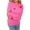 Hot Pink-Sweaters, variant on AGWOLF Womens Oversized Sweater Chunky Crewneck Knit Pullover Cute Heart Print Long Sleeve Jumper