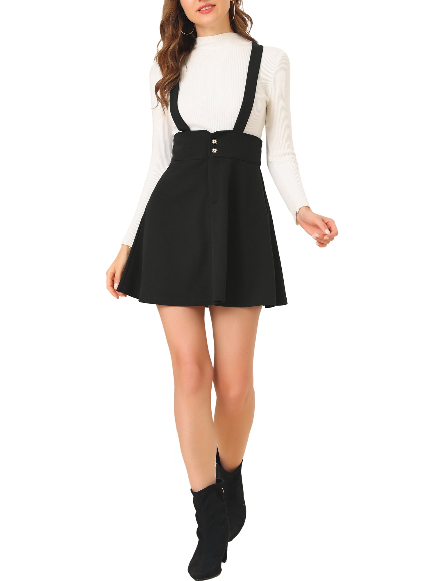 完売　CLANE H/W STRAP SUSPENDER SKIRT　クラネ CLANE（クラネ）の「【CLANE(クラネ)】ハイウエストサスペンダー