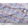 thumbnail image 2 of Soimoi Poly Georgette Fabric Stripe & Ogee Damask Printed Fabric 1 Yard 42 Inch Wide, 2 of 3