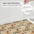 thumbnail image 3 of Uemuo Mushrooms And Rainbows Peace Pattern Dish Drying Mat,16*18 inch Absorbent Dish Drainer Kitchen Counter,Large Size Dish Drying Pad for Countertops,Sinks,Draining Racks, 3 of 6