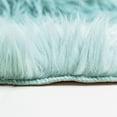 thumbnail image 3 of Super Area Rugs Round 3 Foot Plush Soft Faux Sheepskin Fur Shag Rug, Teal, 3 of 6