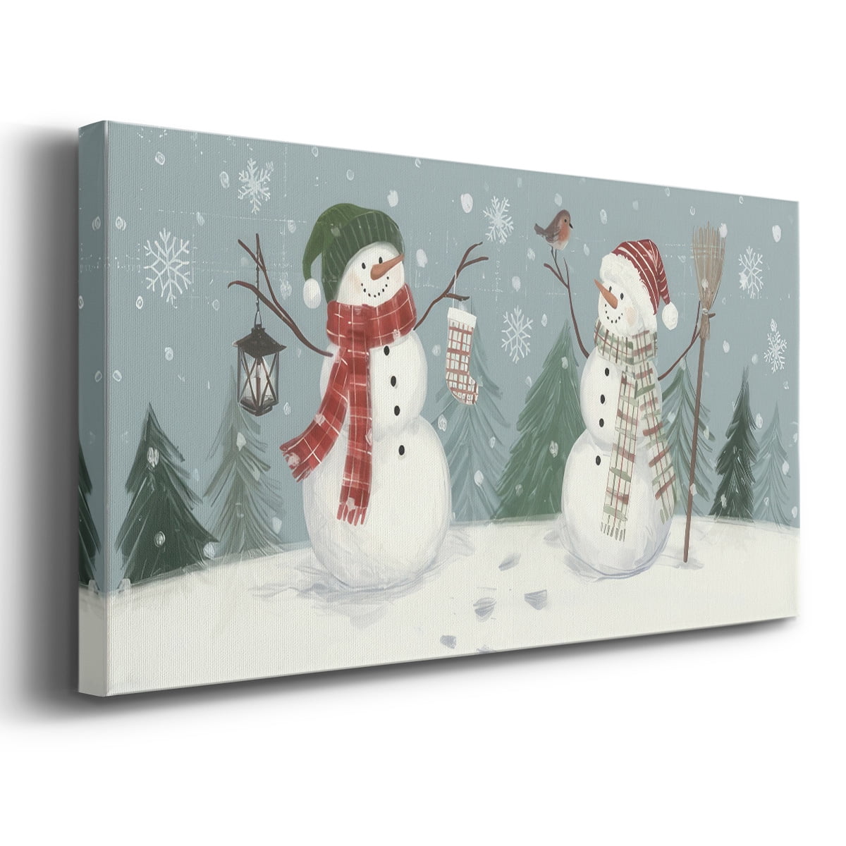 Jolly Snowman Collection D- Gallery Wrapped Canvas