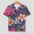 thumbnail image 2 of PRIYAL Pomegranate Flowers Pattern Silk Women Pajama Set Short Sleeve Comfy Pjs Sets 2 Piece Lounge Set, 2 of 4
