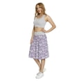 thumbnail image 3 of Women's Flowers Purple Blossoms and Olives A-line Printed Skirt Casual Wear, M, Purple Grey Lavender, by Ambesonne, 3 of 6